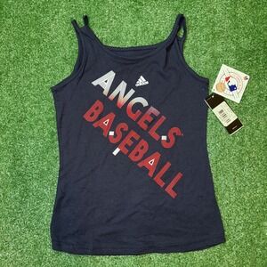 Adidas Los Angeles Angels Youth Girls Wild Pitch Tunic Tank Top Medium10/12‎ NWT